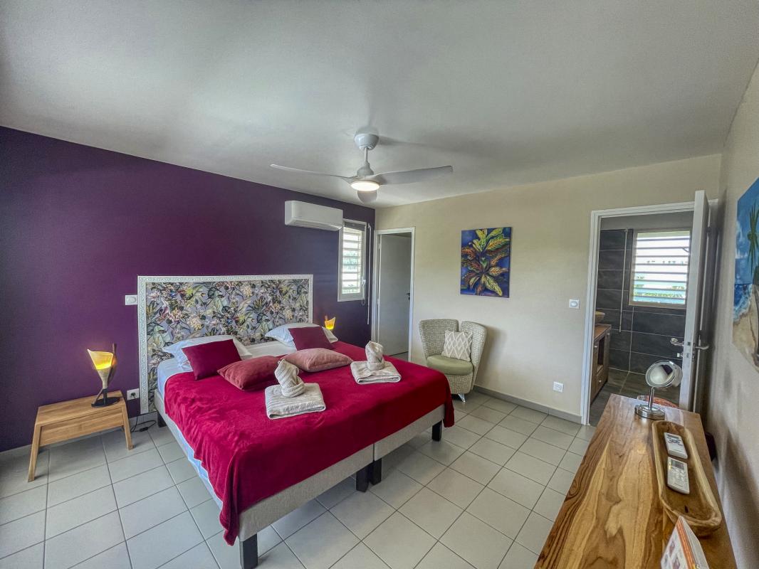Location villa accès plage Saint François Guadeloupe - Suite Parentale ETAGE