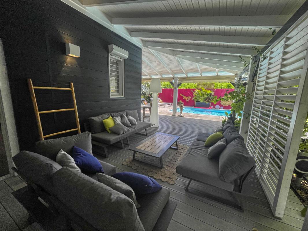 Location villa accès plage Saint François Guadeloupe- terrasse