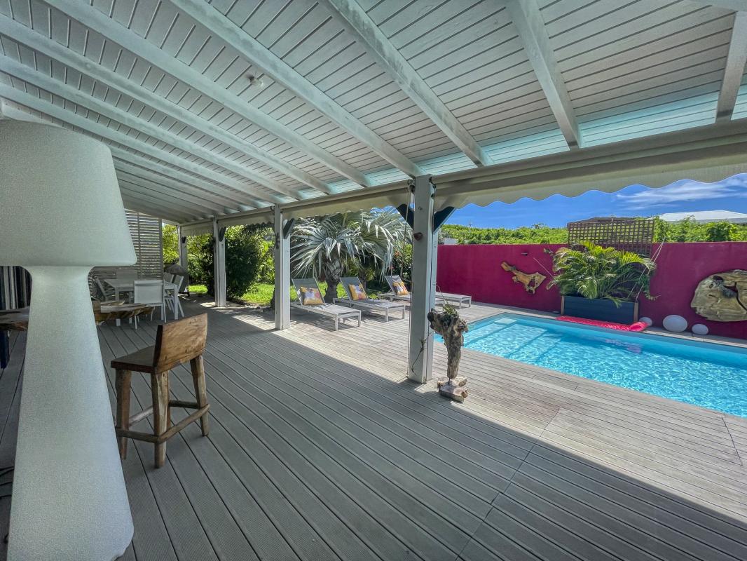 Location villa accès plage Saint François Guadeloupe- terrasse