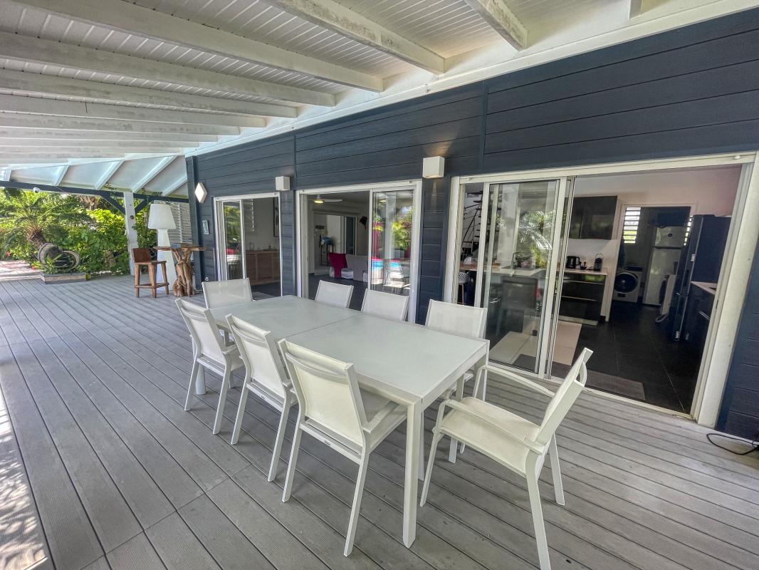Location villa accès plage Saint François Guadeloupe- terrasse