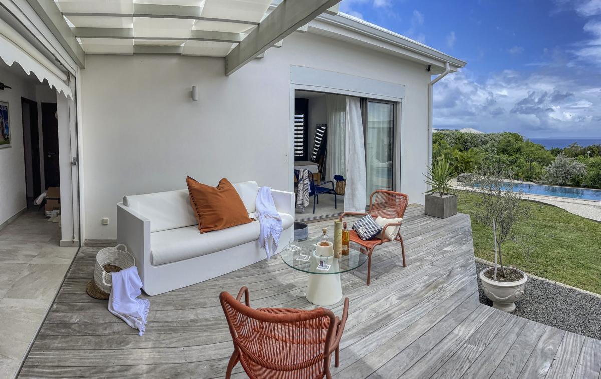 A-louer-villa-4-chambres-Saint-François- Terrasse Suite Parentale