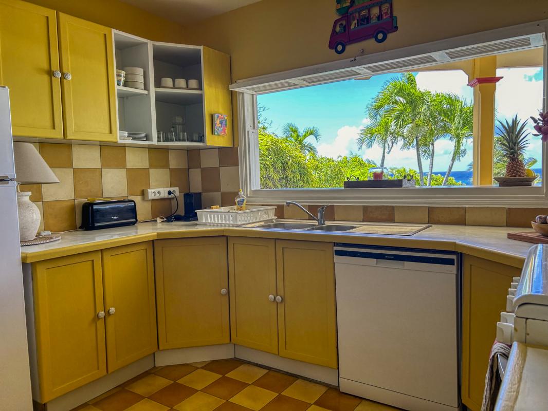 A louer villa vue mer Saint François Guadeloupe - Cuisine