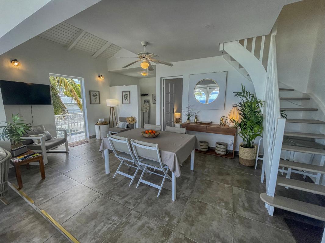 Location Duplex 4 personnes vue mer Saint François Guadeloupe_Accès étage