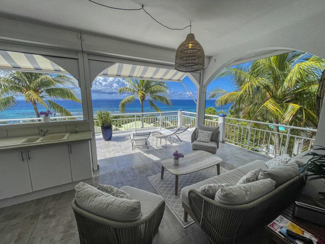 Location Duplex 4 personnes vue mer Saint François Guadeloupe_salon