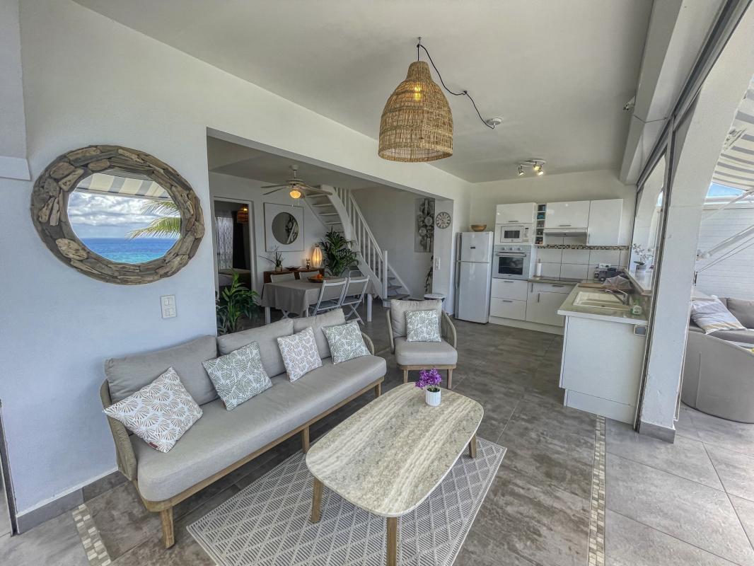Location Duplex 4 personnes vue mer Saint François Guadeloupe_salon