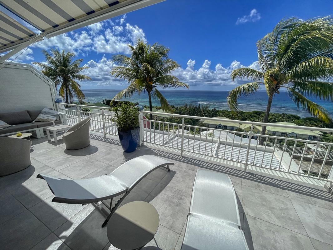 Location Duplex 4 personnes vue mer Saint François Guadeloupe_Terrasse
