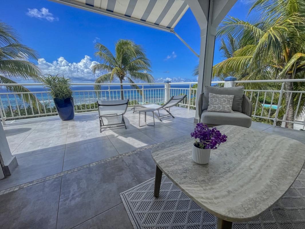 Location Duplex 4 personnes vue mer Saint François Guadeloupe_Terrasse