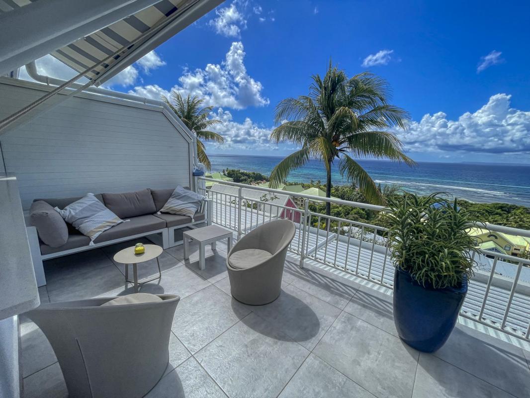 Location Duplex 4 personnes vue mer Saint François Guadeloupe_Terrasse