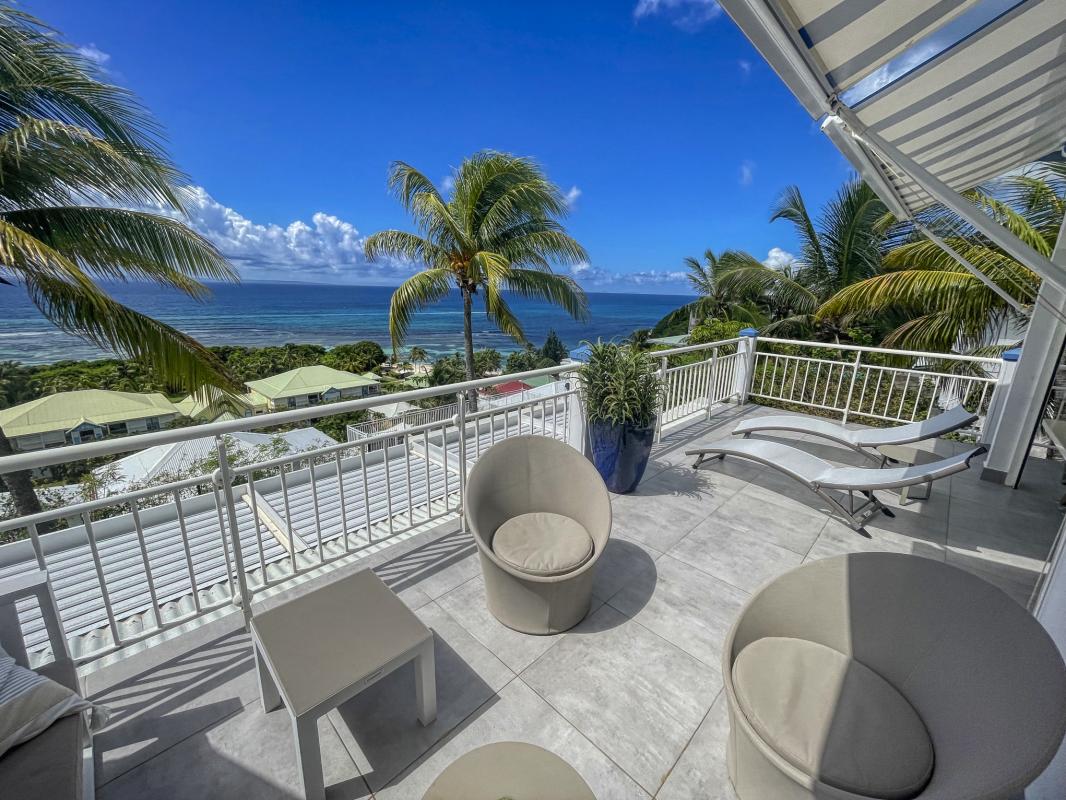 Location Duplex 4 personnes vue mer Saint François Guadeloupe_Terrasse