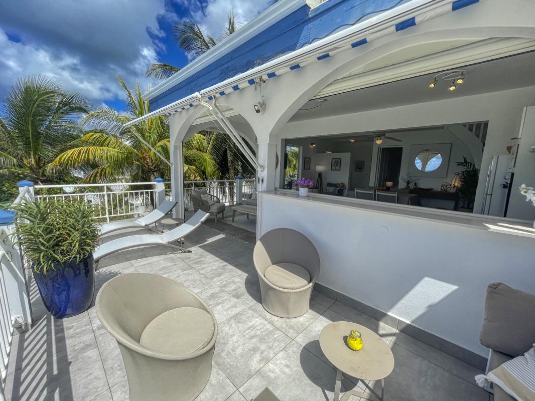 Location Duplex 4 personnes vue mer Saint François Guadeloupe_Terrasse