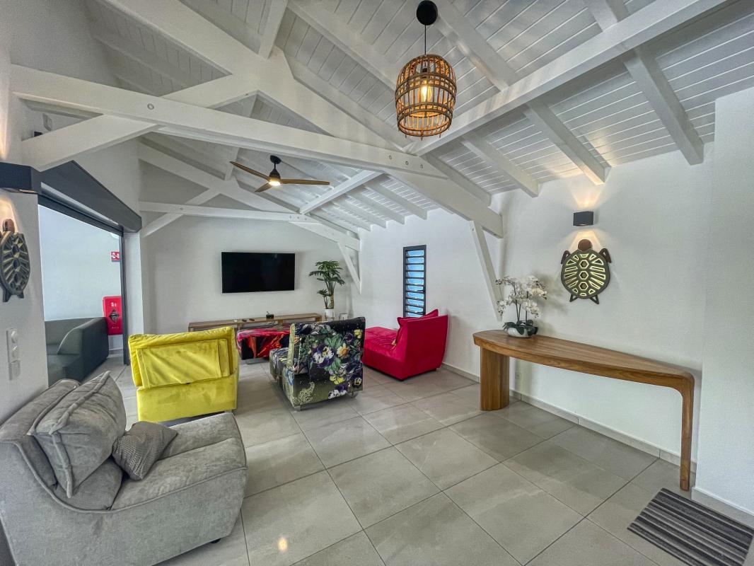 Location villa piscine Saint François Guadeloupe_salon