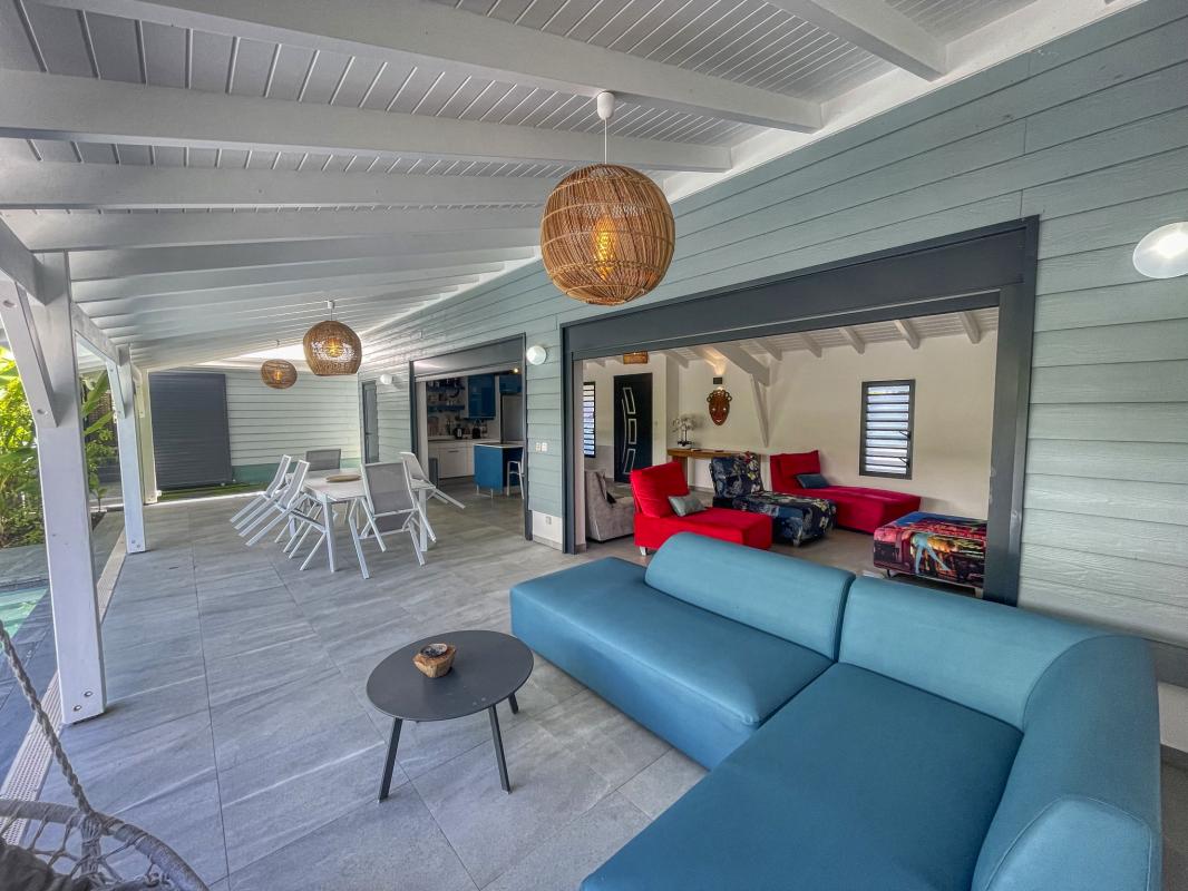 Location villa piscine Saint François Guadeloupe_terrasse