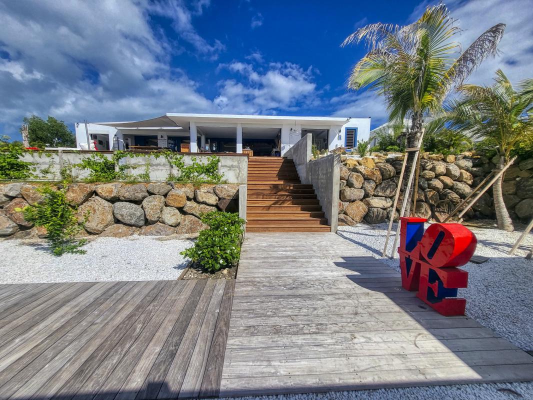 Location villa piscine vue mer Saint François Guadeloupe_accès villa
