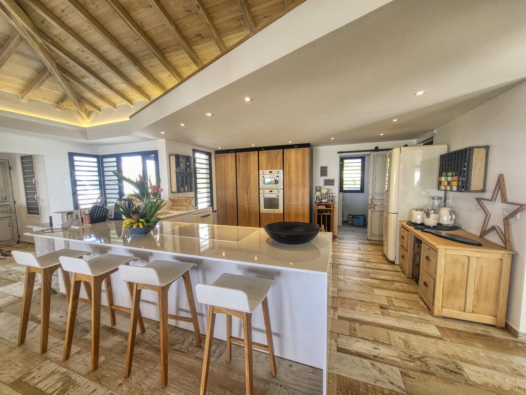 Location villa piscine vue mer Saint François Guadeloupe_cuisine