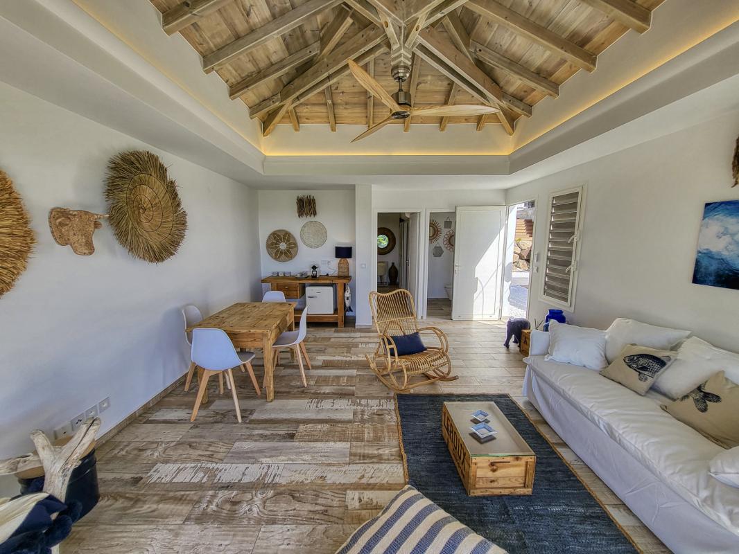 Location villa piscine vue mer Saint François Guadeloupe_séjour Annexe