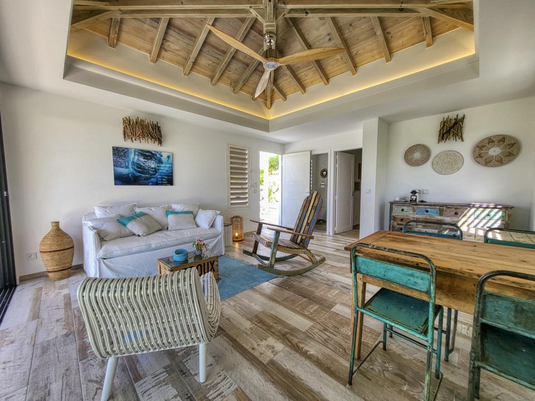 Location villa piscine vue mer Saint François Guadeloupe_séjour Annexe