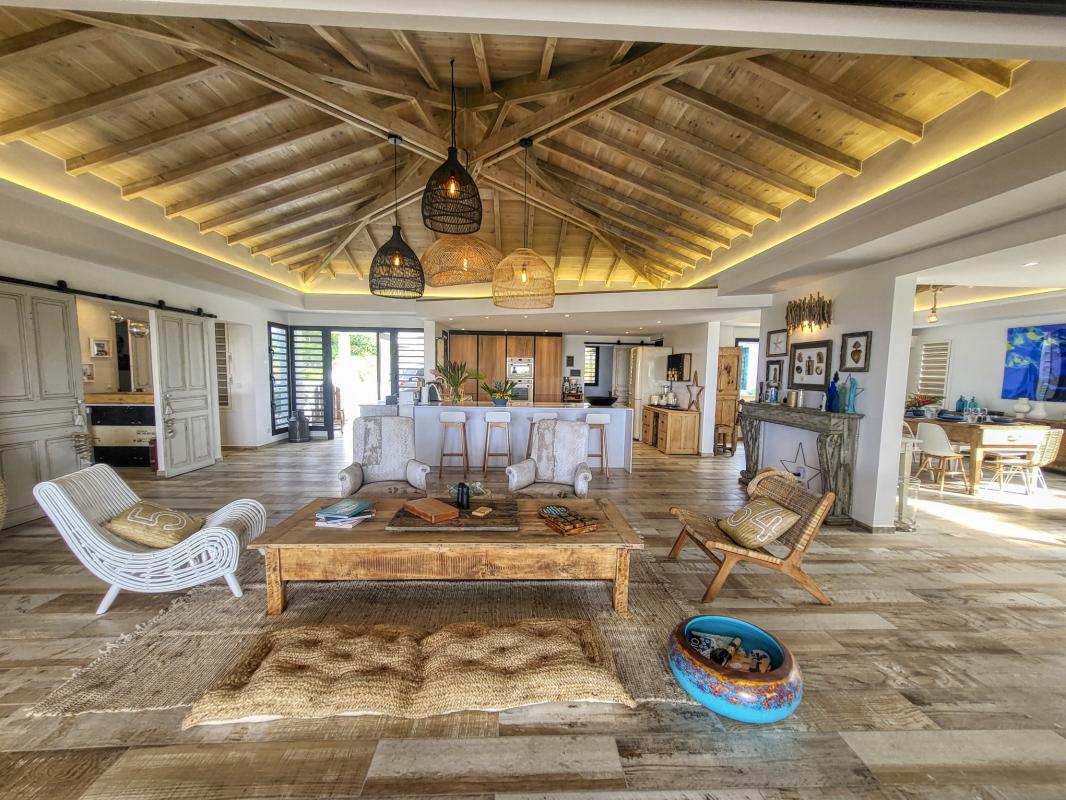 Location villa piscine vue mer Saint François Guadeloupe_sejour