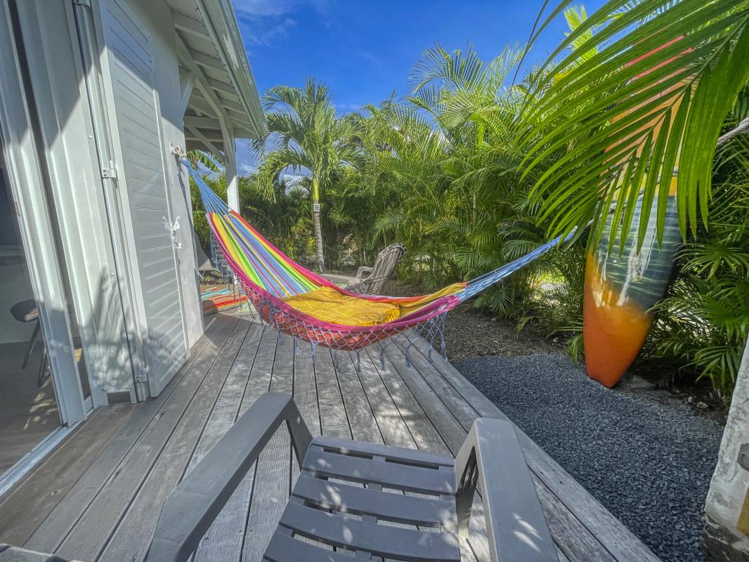 Location villa piscine Saint François Guadeloupe_hamac