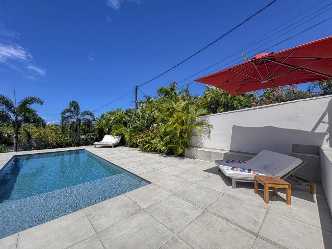 Location villa piscine roof top vue mer Saint François Guadeloupe-Piscine