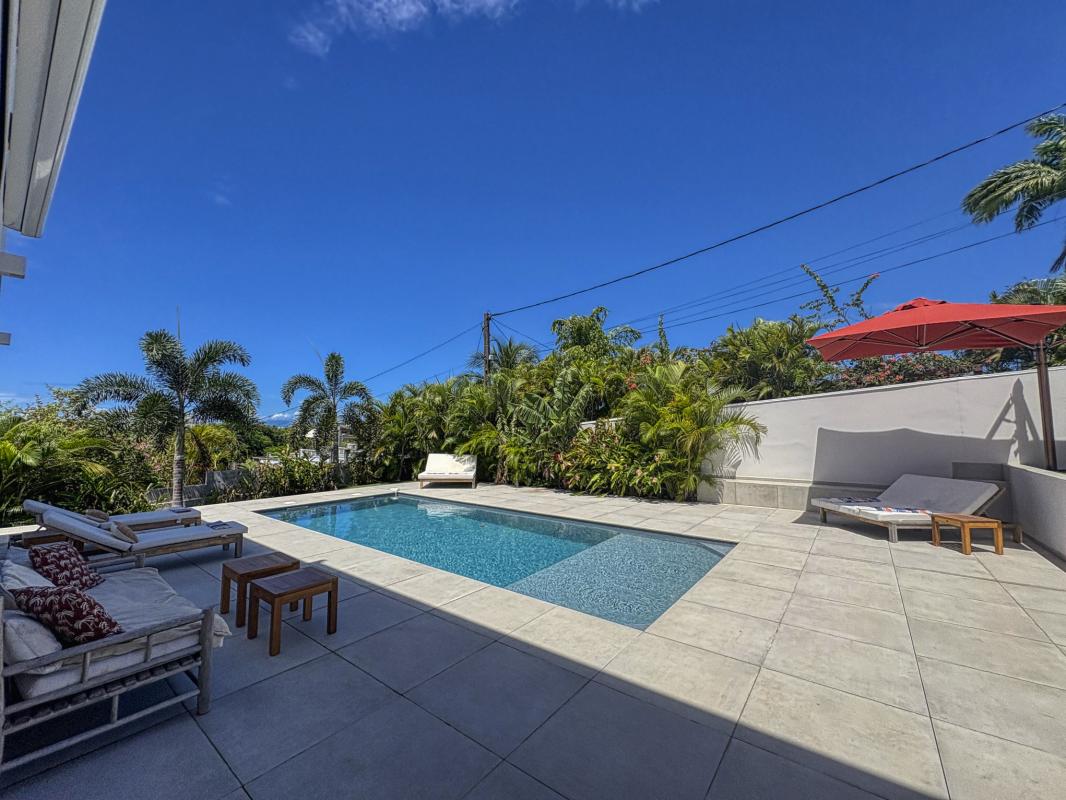 Location villa piscine roof top vue mer Saint François Guadeloupe-Piscine