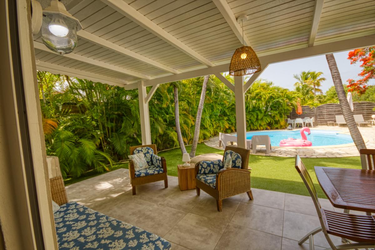 Location villa ave piscine proche plage 2 chambres 4 personnes à St François en Gualedoupe
