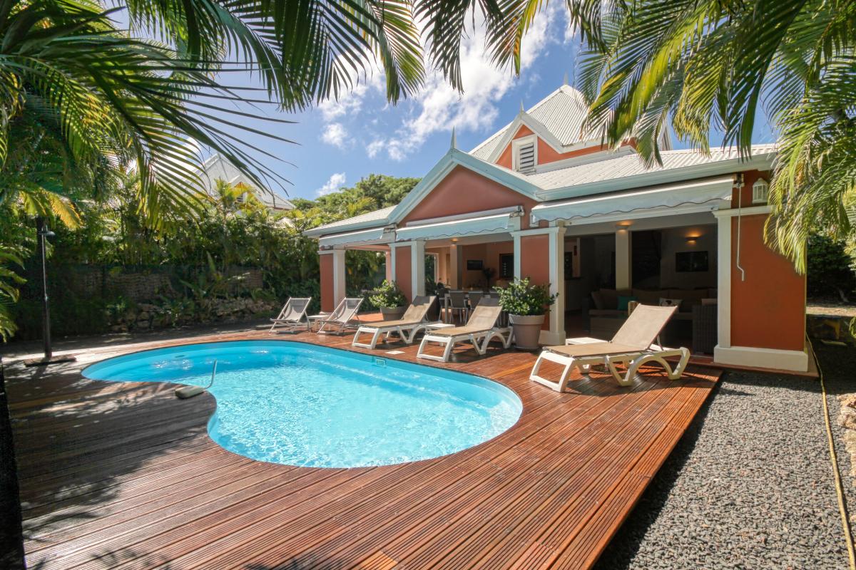 A louer en Guadeloupe à Saint François villa 3 chambres avec piscine - Louisana Park