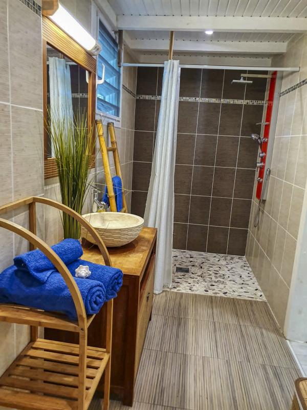 A louer bungalow piscine Saint François Guadeloupe - Salle de douche