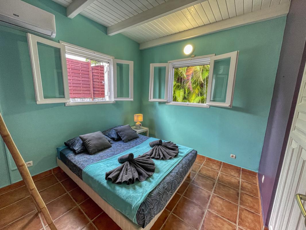 Villa à louer Saint François Guadeloupe__chambre bleue