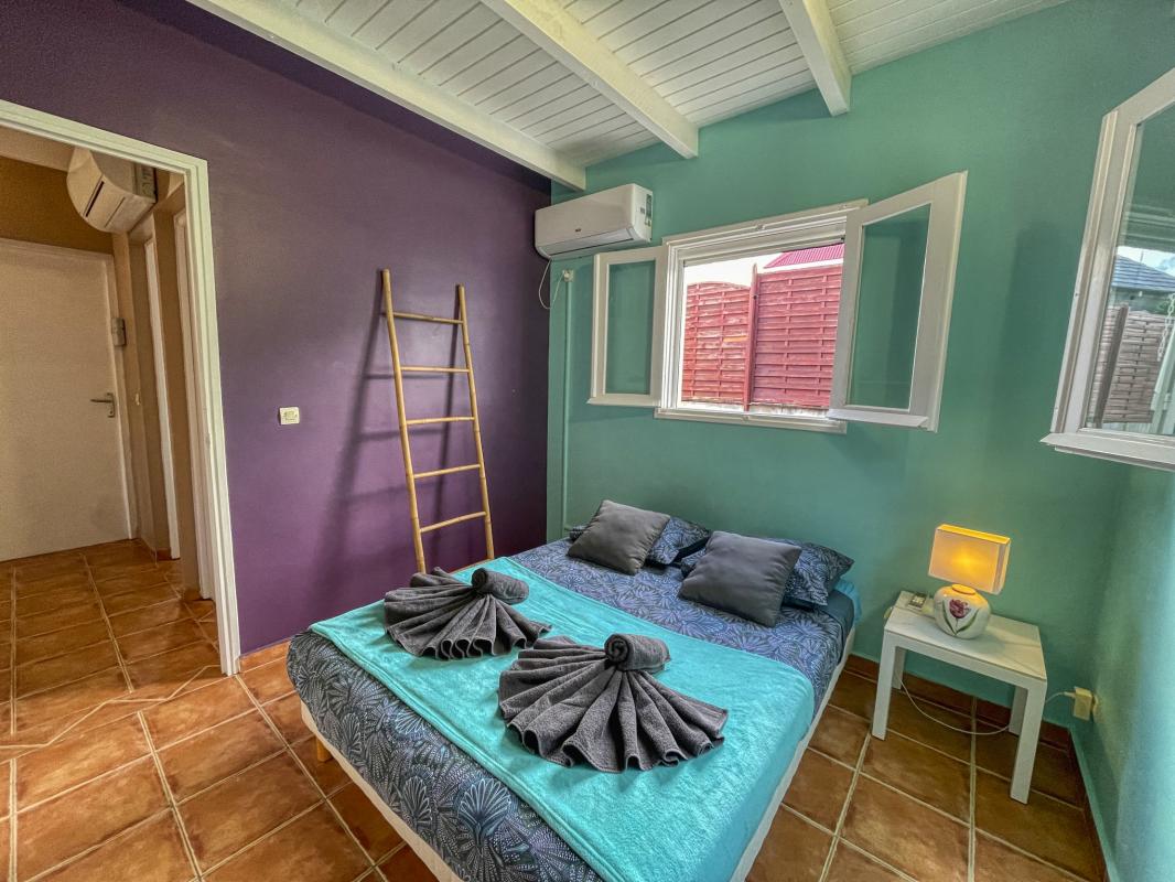 Villa à louer Saint François Guadeloupe__chambre bleue
