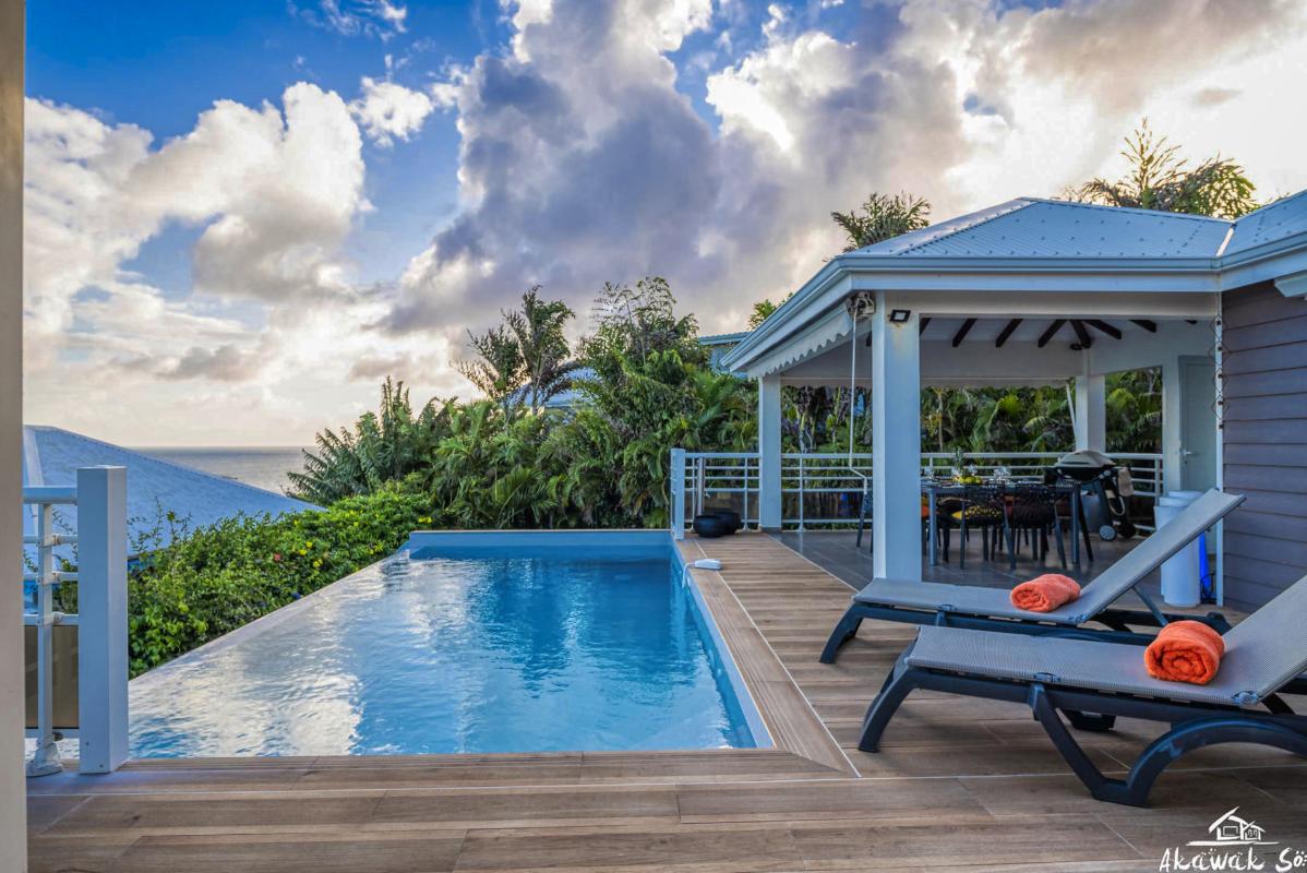 A louer villa 3 chambres Saint François Guadeloupe_ Piscine Nuit 