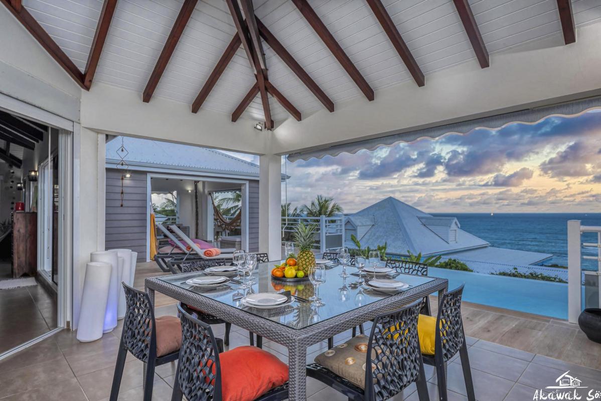 A louer villa 3 chambres Saint François Guadeloupe_ Terrasse Nuit