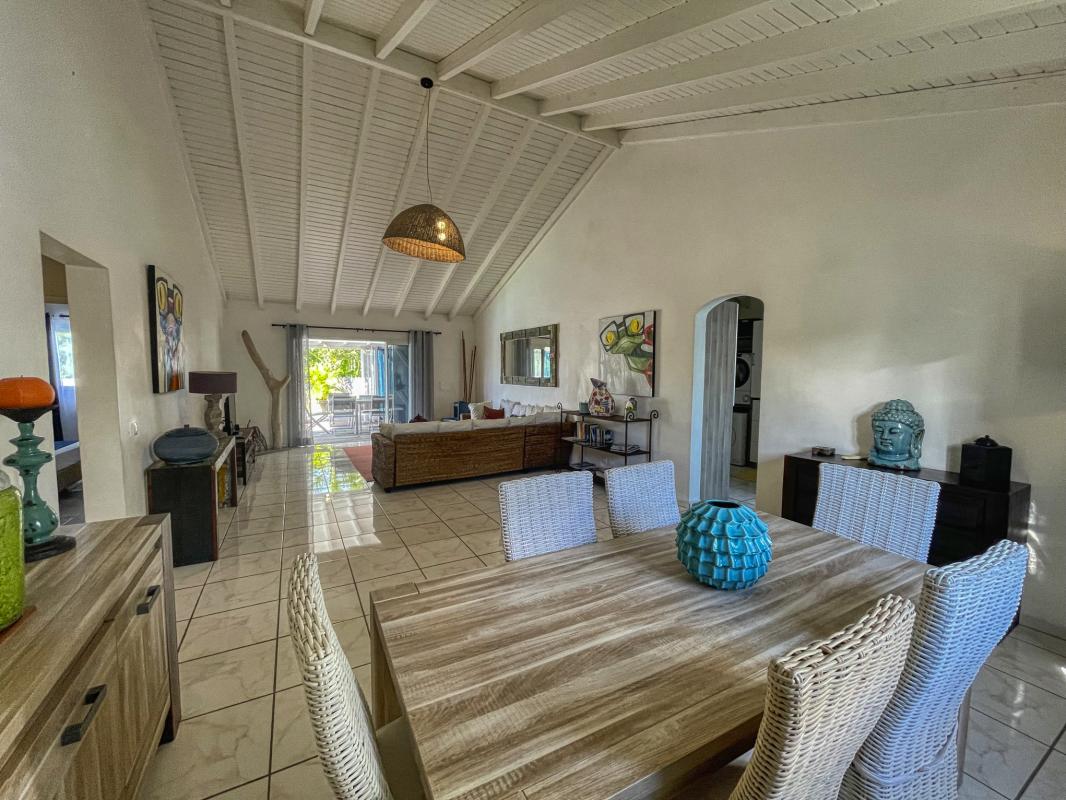 Location villa piscine Saint François Guadeloupe_Séjour