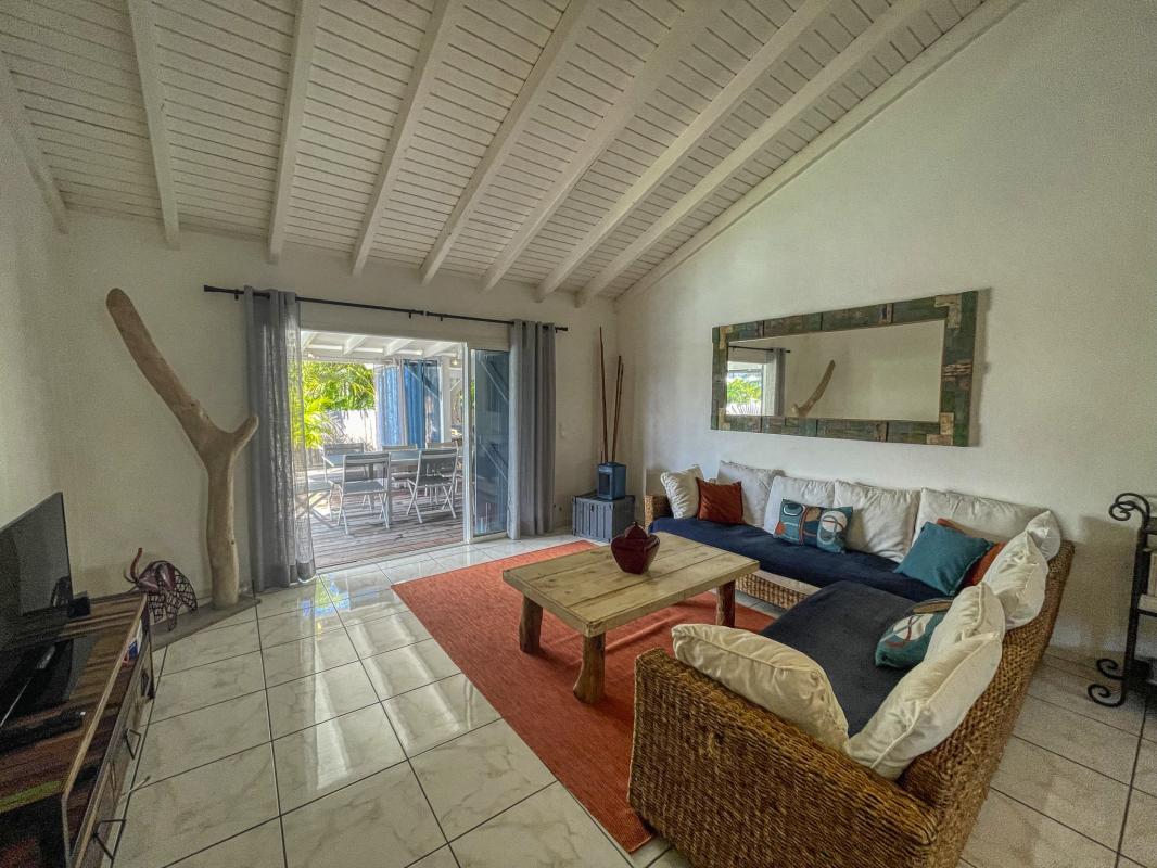 Location villa piscine Saint François Guadeloupe_Séjour