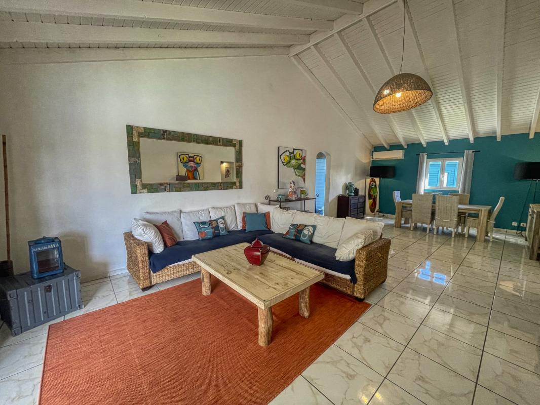 Location villa piscine Saint François Guadeloupe_Séjour