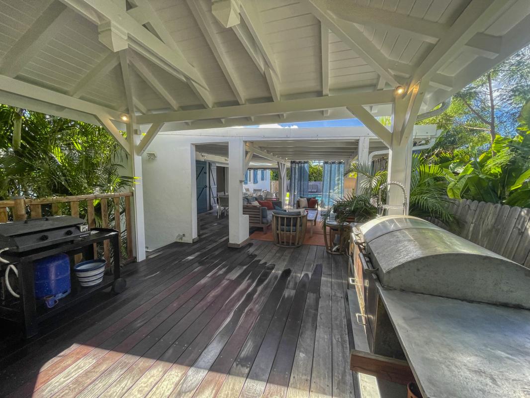 Location villa piscine Saint François Guadeloupe_Terrasse Barbecue