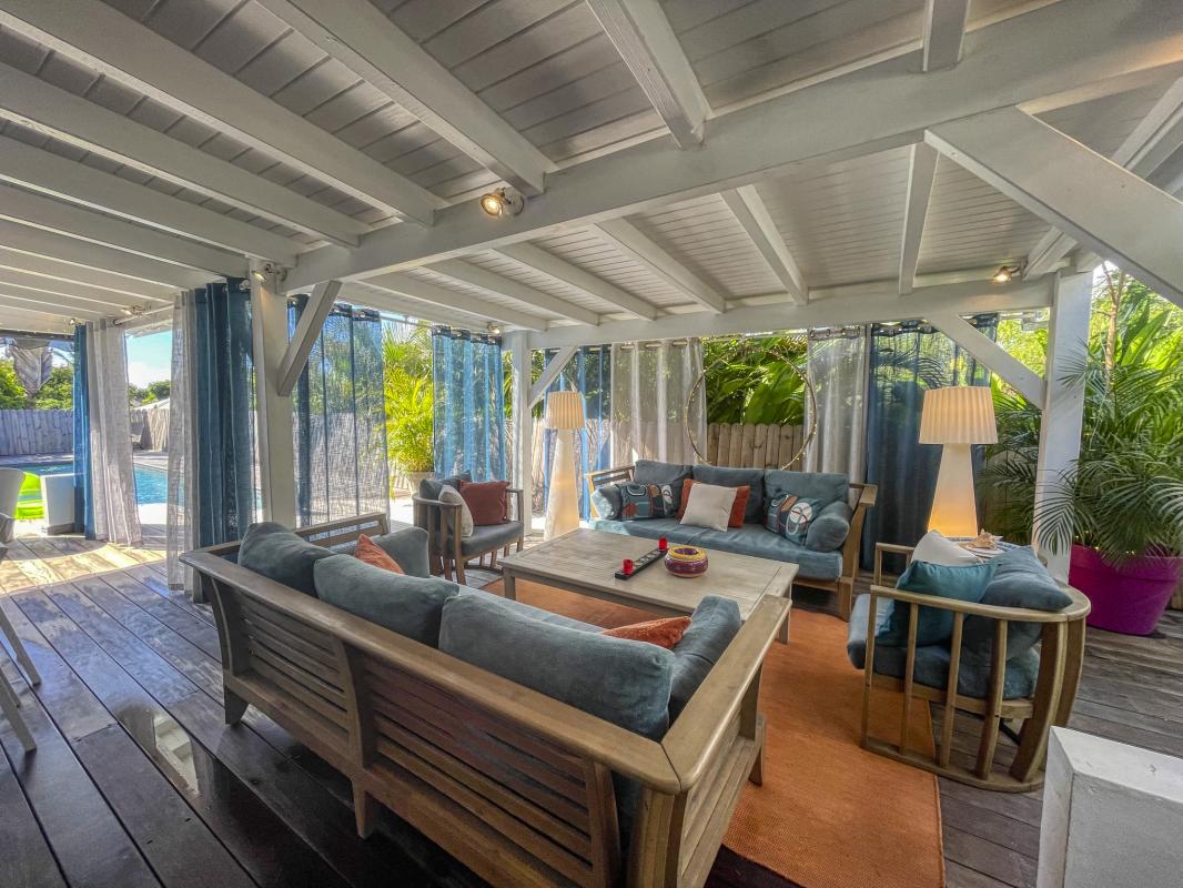 Location villa piscine Saint François Guadeloupe_Terrasse