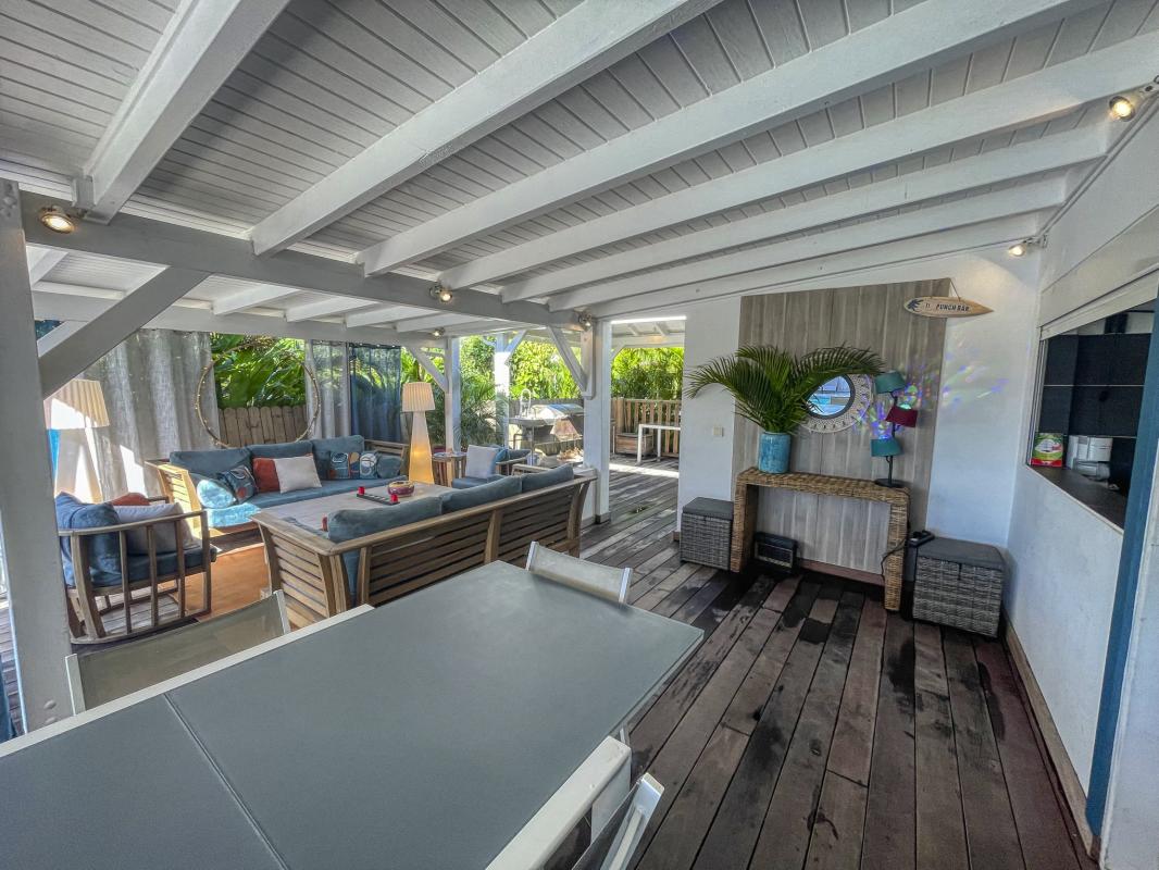 Location villa piscine Saint François Guadeloupe_Terrasse