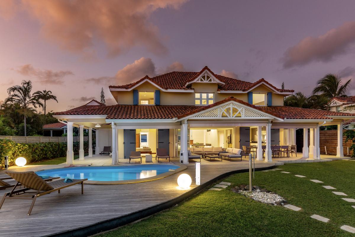 Location villa pieds dans l'eau Guadeloupe au Hamack Saint François