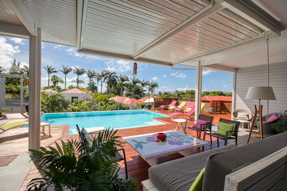 Villa de standing à louer en Guadeloupe - Terrasse