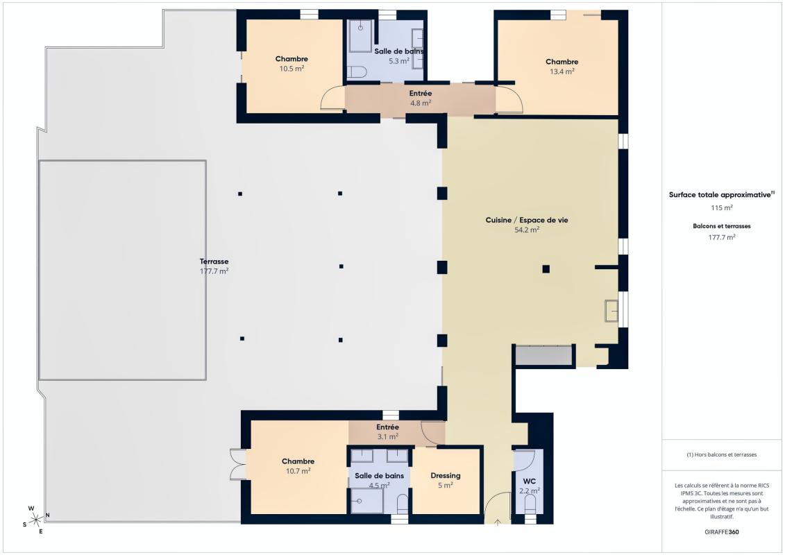 46.Location Villa piscine vue mer Saint François Guadeloupe_plan de la villa
