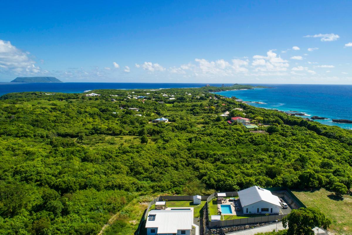 Location villa d'exception en Guadeloupe - Vue aérienne des 2 villas