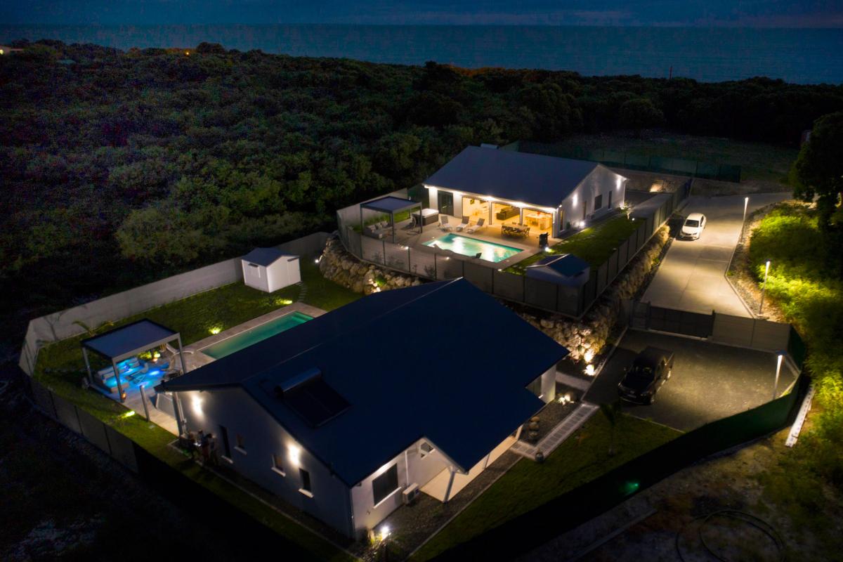 Location villa d'exception en Guadeloupe - Vue aérienne des 2 villas