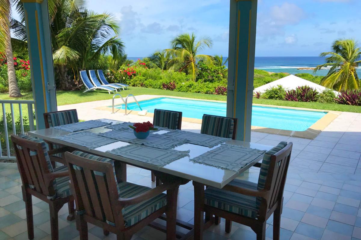 A louer villa piscine vue mer Guadeloupe - Terrasse