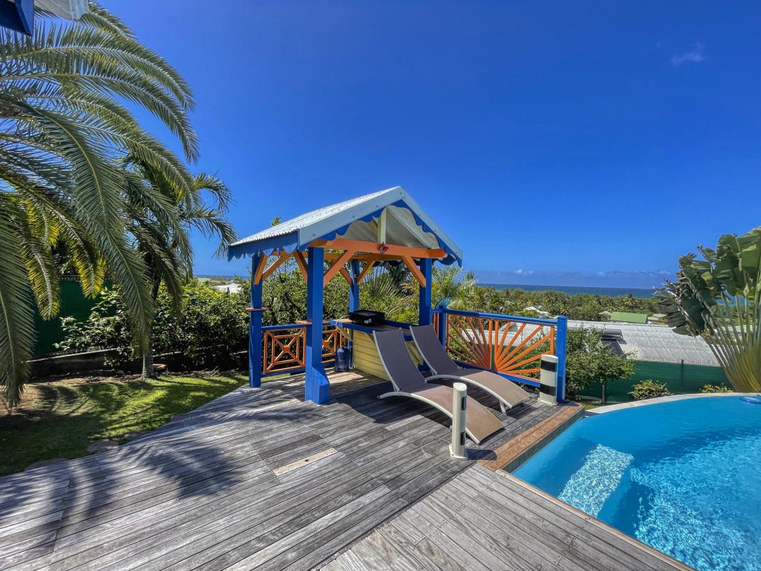 A louer villa Guadeloupe sainte rose - villa 4 chambres 8 personnes vue mer et piscine