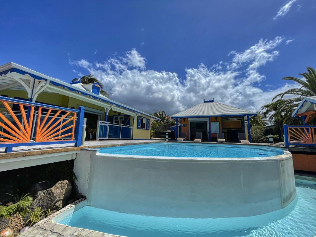 A louer villa Guadeloupe sainte rose - villa 4 chambres 8 personnes vue mer et piscine