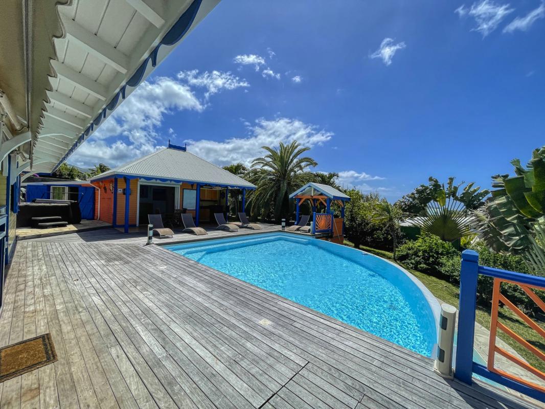 A louer villa Guadeloupe sainte rose - villa 4 chambres 8 personnes vue mer et piscine