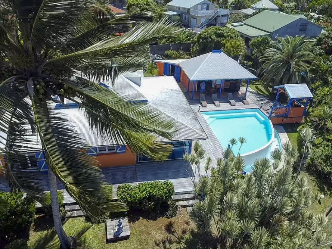 A louer villa Guadeloupe sainte rose - villa 4 chambres 8 personnes vue mer et piscine