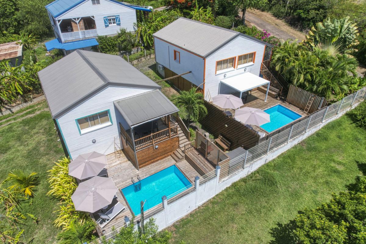 Location villa piscine vue mer Vieux Habitants Guadeloupe_Vue du ciel