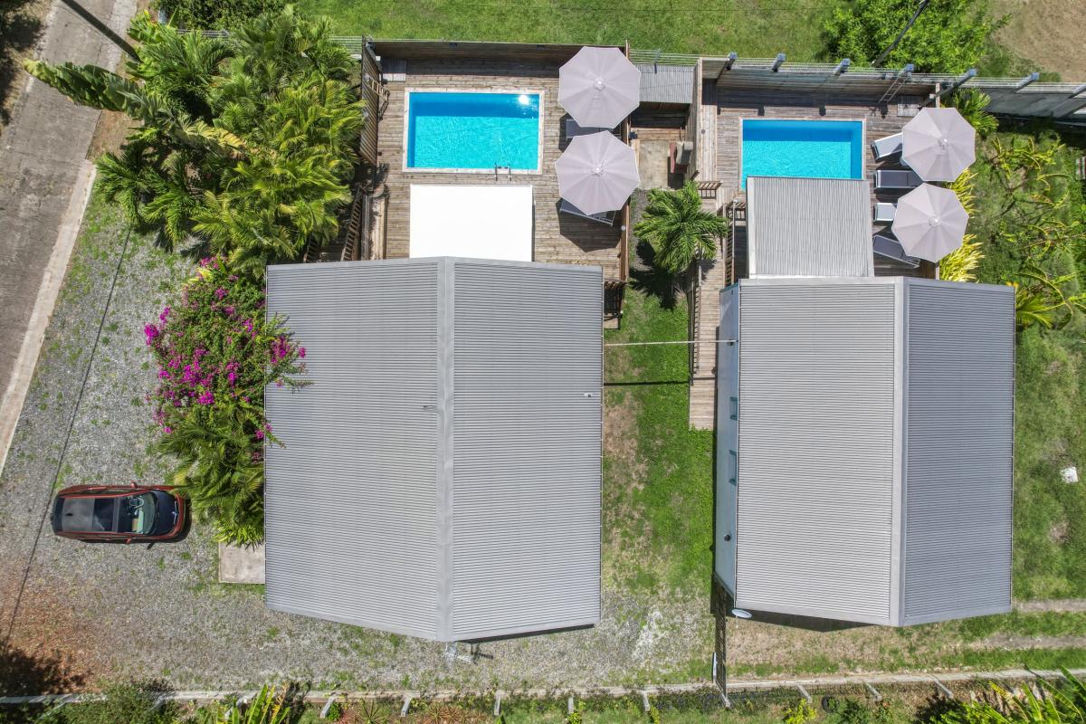 Location villa piscine vue mer Vieux Habitants Guadeloupe_Vue du ciel