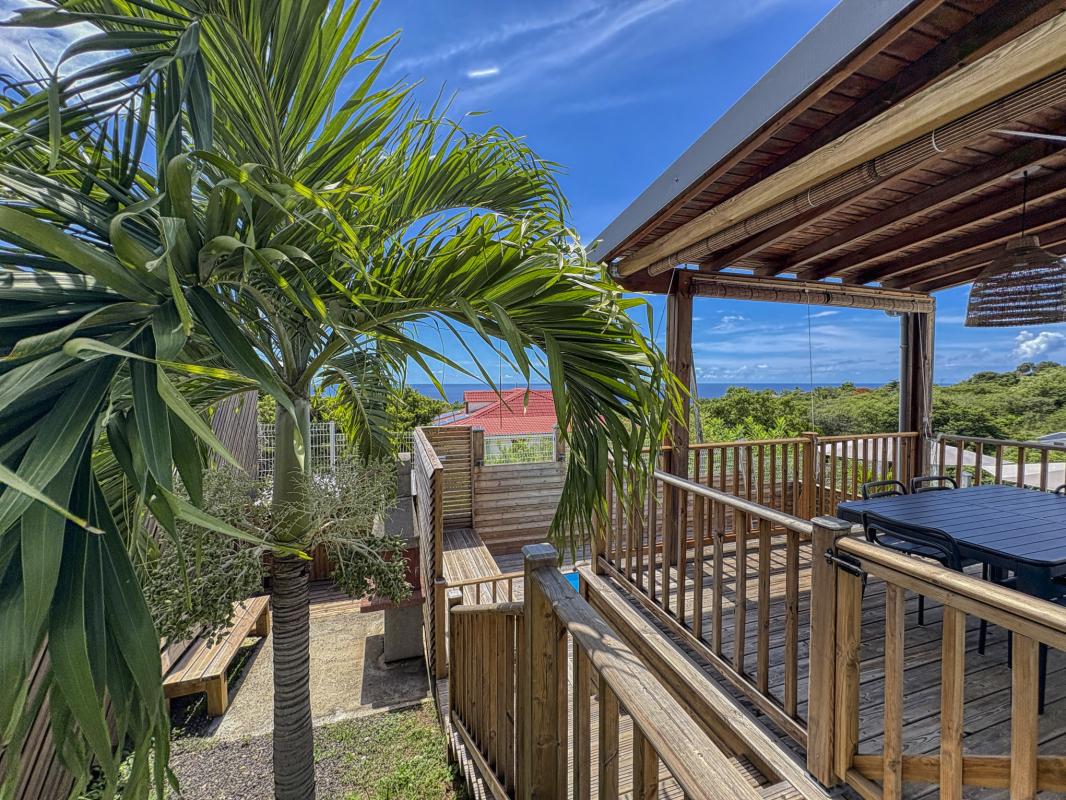 Location villa piscine vue mer Vieux Habitants Guadeloupe_Terrasse
